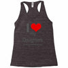 i love my daughters Racerback Tank