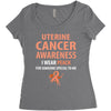 i wear peach for some special to me Women's Triblend Scoop T-shirt