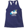 sad unicorn Racerback Tank