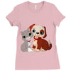 nice cat and dog Ladies Fitted T-Shirt