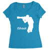 ishoot   camera photographer trained shooting funny gun photo gift tee Women's Triblend Scoop T-shirt