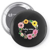 Floral Baby Name Pin-back button
