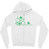 thc pot leaf molecule Zipper Hoodie