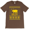 ugly sweater party beer bear funny T-Shirt