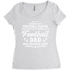 Behind Every Football Player Who Believes in Himself is a Football Dad Women's Triblend Scoop T-shirt