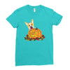 corgi pumpkin Ladies Fitted T-Shirt