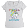 unicorns are born in august cute unicorn Women's Triblend Scoop T-shirt