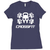 crossfit skull Ladies Fitted T-Shirt