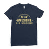 proud cousin of an awesome u.s marine Ladies Fitted T-Shirt