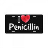 I love Penicillin License Plate