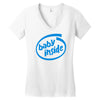 baby inside Women's V-Neck T-Shirt