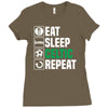 eat sleep celtic Ladies Fitted T-Shirt