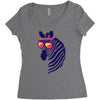 zebrah Women's Triblend Scoop T-shirt