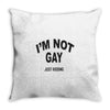 i'm not gay just kidding Throw Pillow