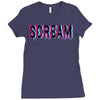 scream 3d Ladies Fitted T-Shirt