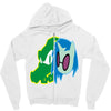 vector scratch Zipper Hoodie