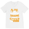 My Wife Is Super Awesome Her Husband V-Neck Tee