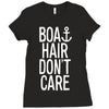 boat hair don't care Ladies Fitted T-Shirt