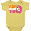 She Wants The D Dunkin Donuts Baby Onesie