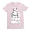 gym cat workout Ladies Fitted T-Shirt