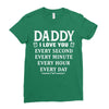 I Love You Daddy Ladies Fitted T-Shirt