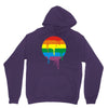 rainbow colored stripes dot running splashes Unisex Hoodie