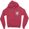 106. shield pocket 033 dv men tshirt black Zipper Hoodie