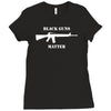 black guns matter m16 Ladies Fitted T-Shirt