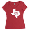 home texas outline Women's Triblend Scoop T-shirt