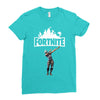 fortnite dab (white) Ladies Fitted T-Shirt