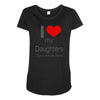 i love my daughters Maternity Scoop Neck T-shirt