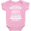 Super Cool Poppy Of A Freaking Awesome Grandson Baby Onesie