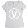 vegan symbol Women's Triblend Scoop T-shirt