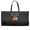 never forget Weekender Totes