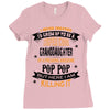 Super Cool Granddaughter Of A Freaking Awesome Pop Pop Ladies Fitted T-Shirt