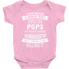 Super Cool Pops Of A Freaking Awesome Granddaughter Baby Onesie