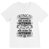 Real Kings Are Born On October 22 V-Neck Tee