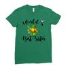 world's best sister with flowers Ladies Fitted T-Shirt