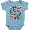 christmas pixel Baby Bodysuit