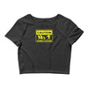 caution zombies crossing t shirt x large funny walking brains awesome Crop Top