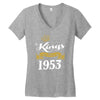kings are born in 1953 Women's V-Neck T-Shirt