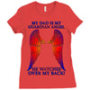 my dad is my angel Ladies Fitted T-Shirt