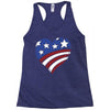 disstressed america flag heart Racerback Tank