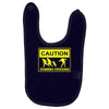caution zombies crossing t shirt x large funny walking brains awesome Baby Bibs