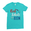 4th of July Ladies Fitted T-Shirt