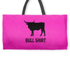 bull shirt funny small humor crude awesome beer tee cool geek nerd hum Weekender Totes