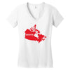 Canada Continent Roots Women's V-Neck T-Shirt