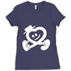 heart walking Ladies Fitted T-Shirt