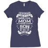 Super Cool Mom Of A Freaking Awesome Son Ladies Fitted T-Shirt