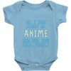 care about anime and two real people girls Baby Onesie